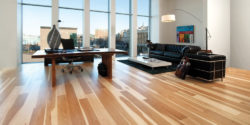 Hardwood flooring in commercial office space