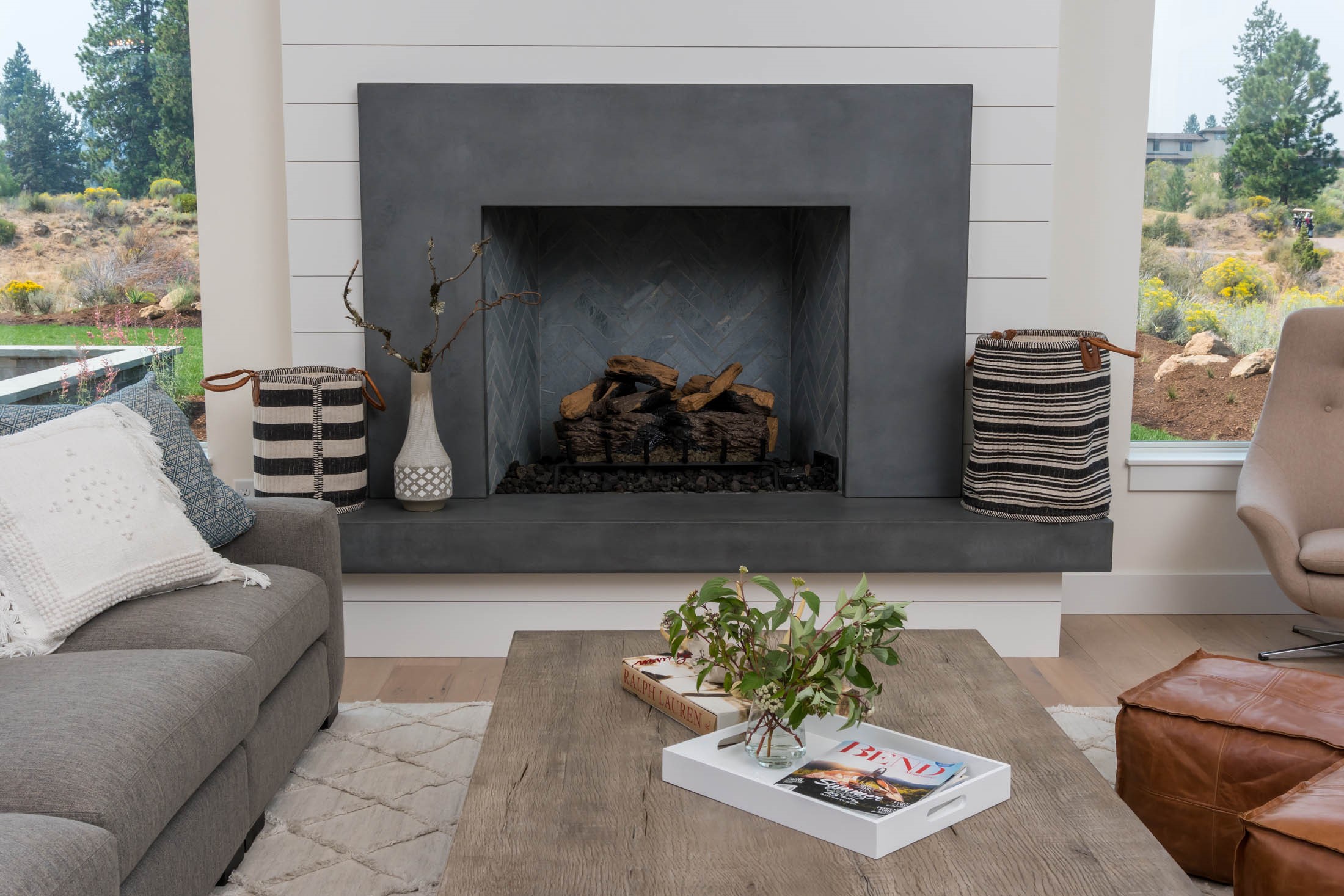 Kendall Charcoal fireplace