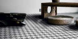 Porcelain Floor Tile with Houndstooth Pattern