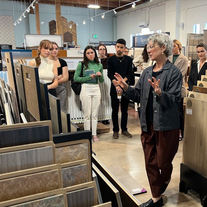 Abby Mages at the Classique Floors + Tile Showroom