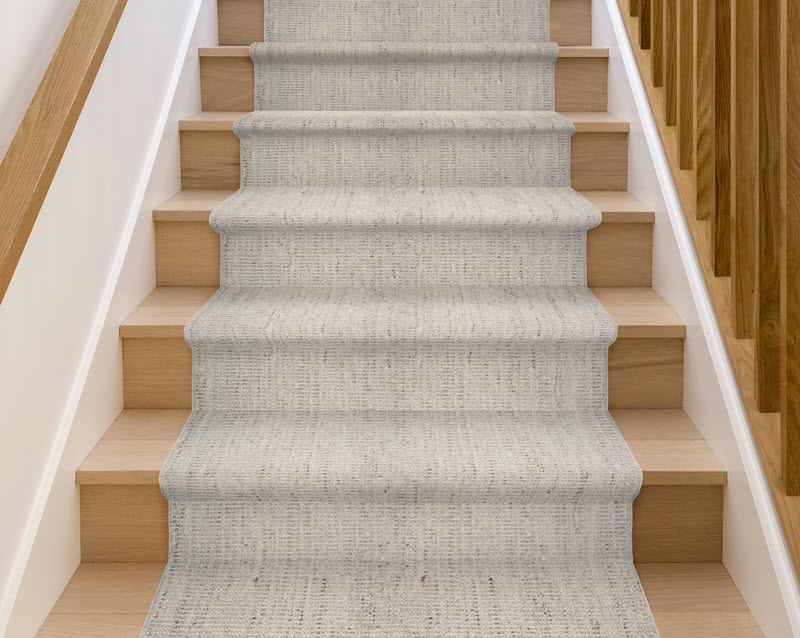Here's Antrim wool carpet Mina installed as a stair runner, and it looks stunning