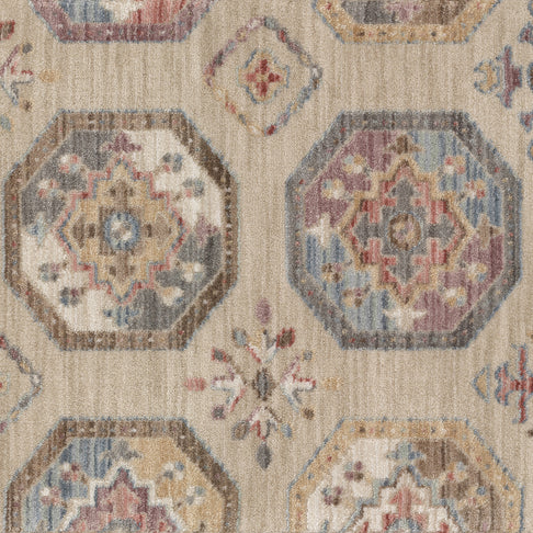 Scotland carpet in cobblestone features a peach fuzz background