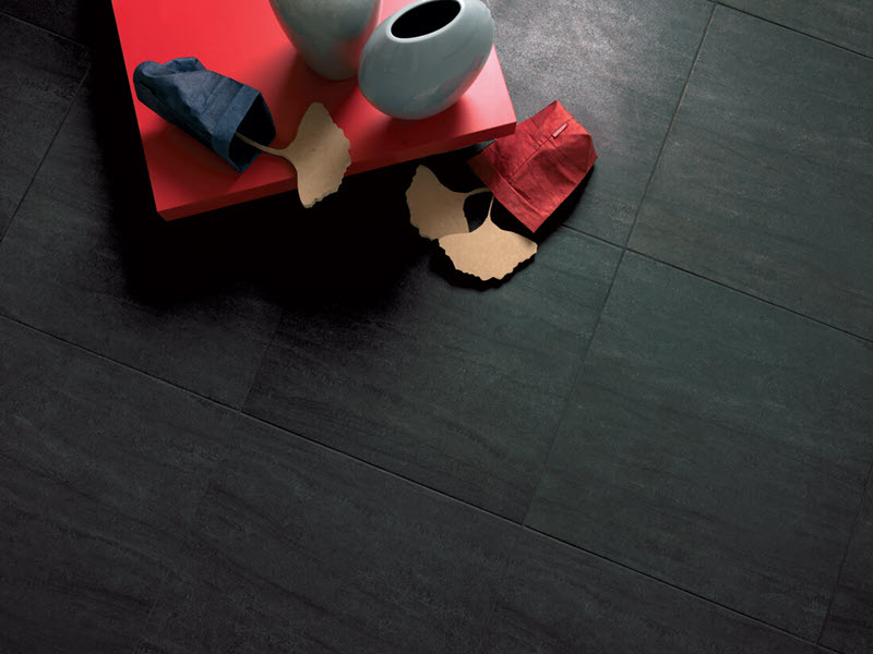 Large 24” square tiles offer an impressive slate-inspired look, perfect for making a statement.